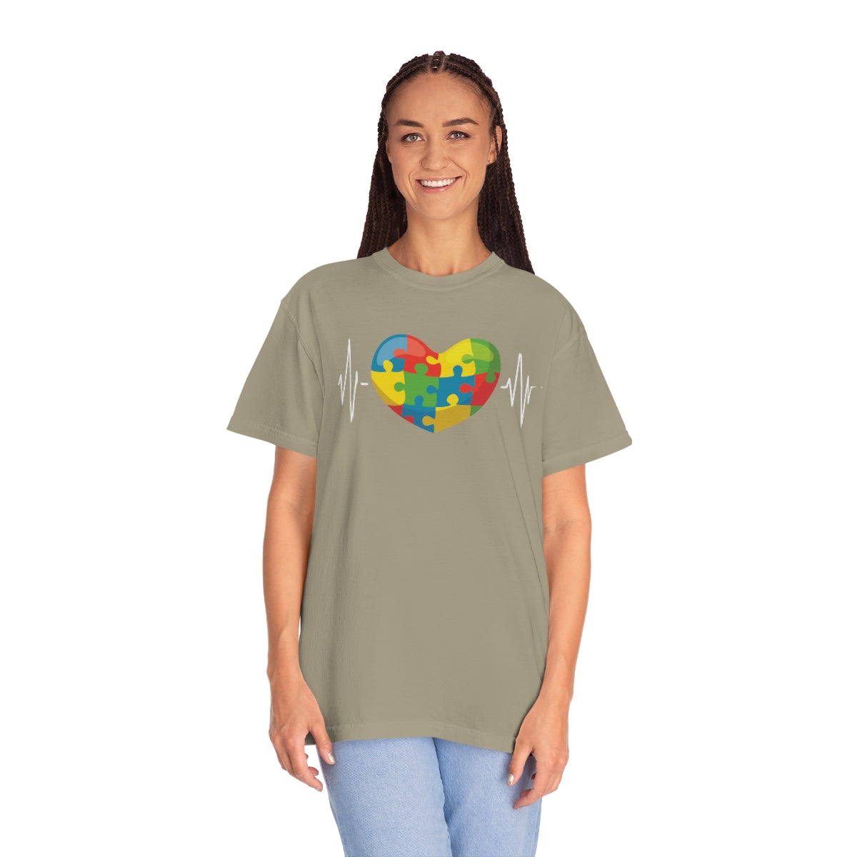 Cute Rainbow Heartbeat Autism Awareness Tshirt