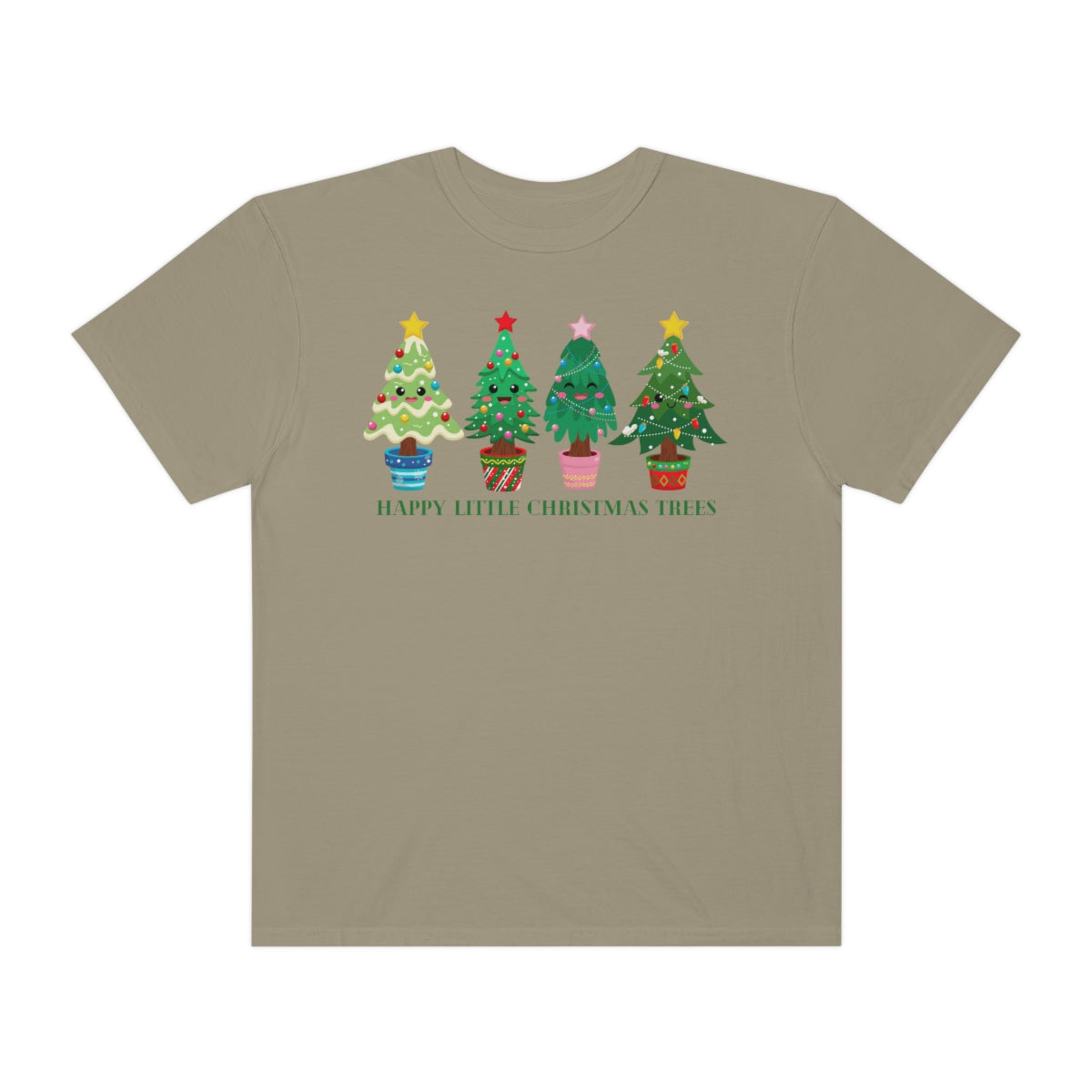 Happy Little Christmas Trees Holiday Xmas TShirt