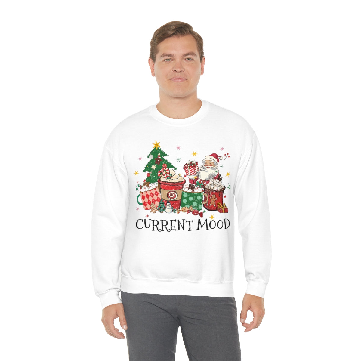 Current Mood Vintage Santa with Presents Christmas Sweatshirt