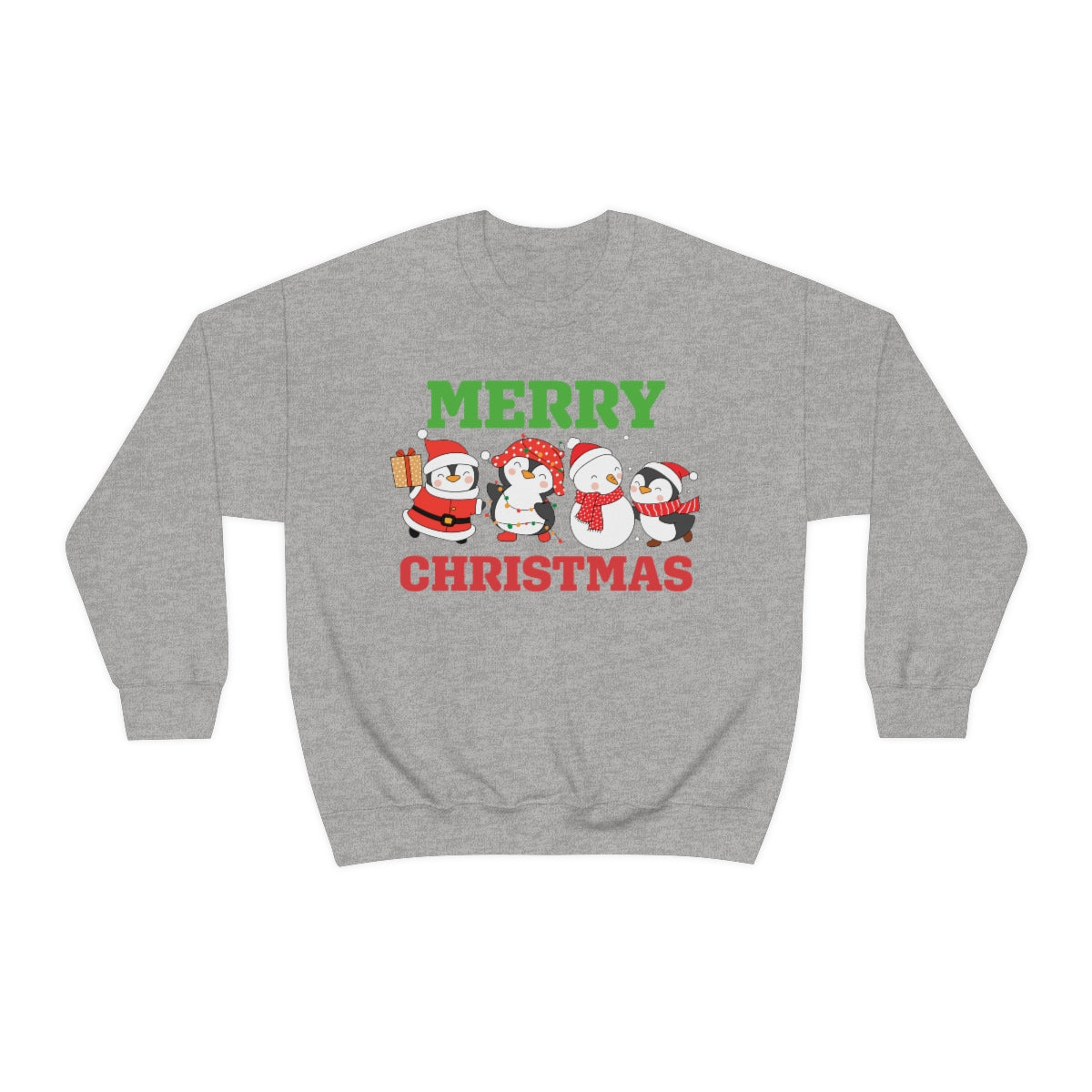 Merry Christmas Cute Penguins Xmas Holiday Sweatshirt