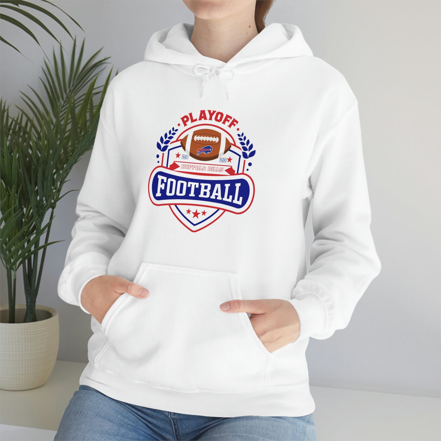 2023 Buffalo Bills Playoff Football Hooded Sweatshirt