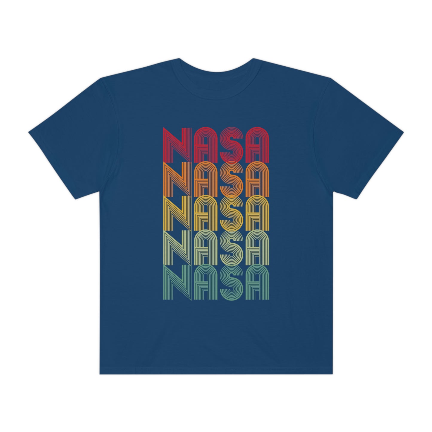 NASA Retro Rainbow Font T-shirt