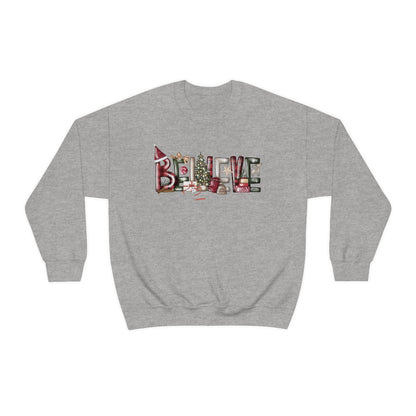 Believe Christmas Magic Xmas Holiday Sweatshirt