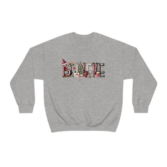 Believe Christmas Magic Xmas Holiday Sweatshirt