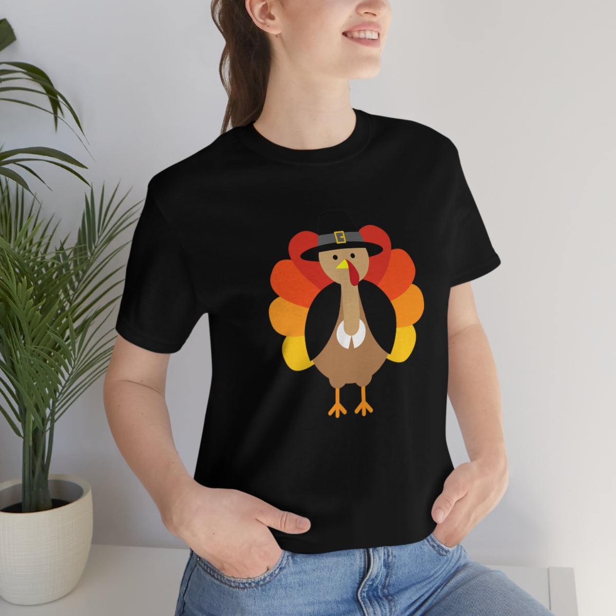 Bold Turkey Thanksgiving Tshirt Design | Thanksgiving TShirt | Thanksgiving T-Shirt | Thanksgiving Teeshirt Design on Unisex Jersey Short Sleeve Tee