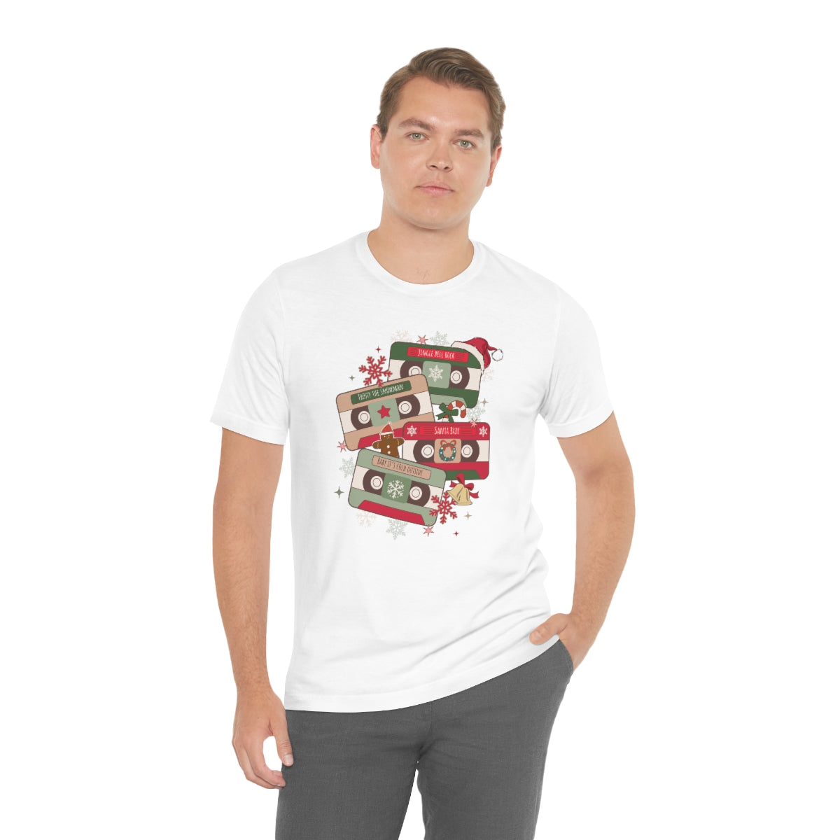 Retro Christmas Music Cassette Tape Christmas Tshirt