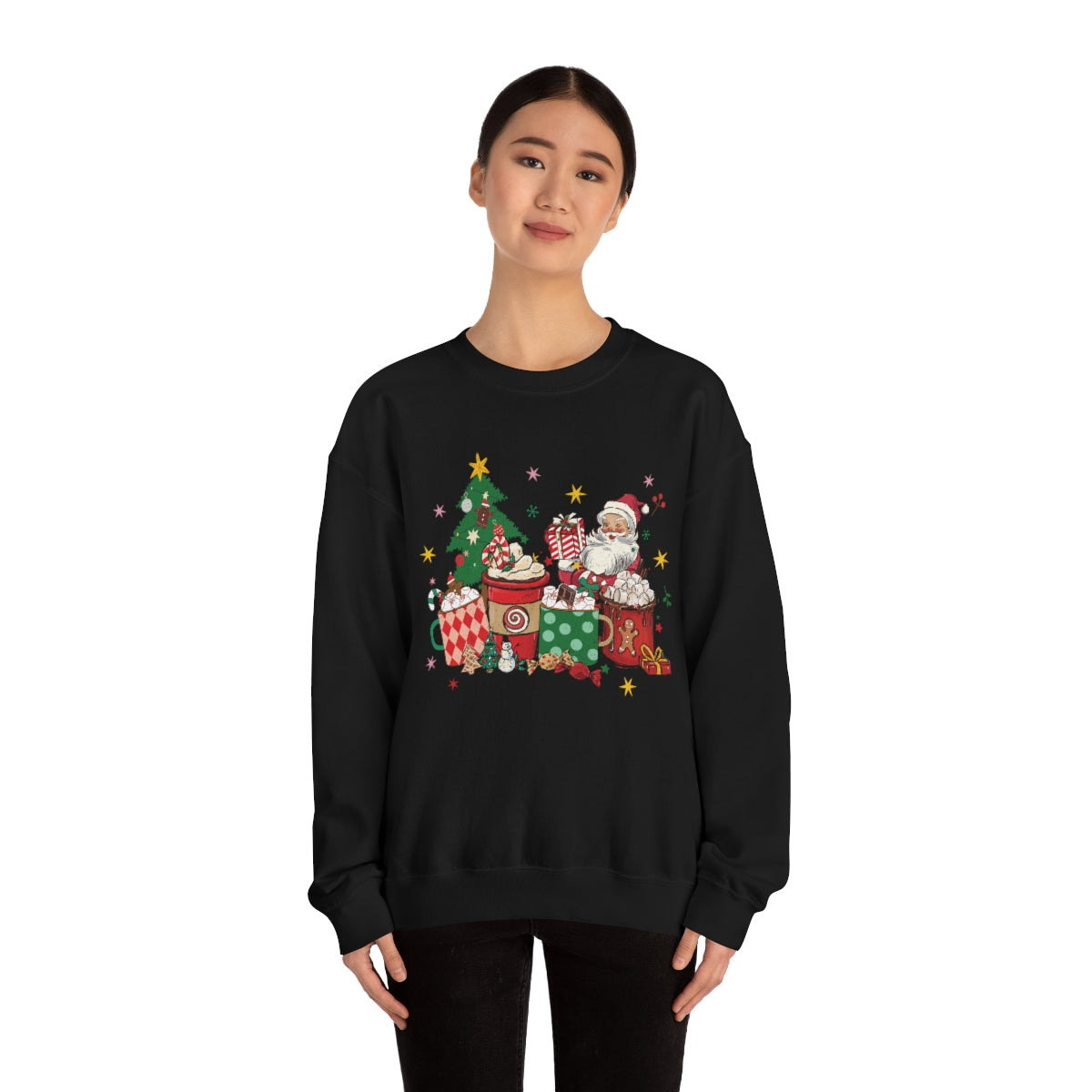 Current Mood Vintage Santa with Presents Christmas Sweatshirt