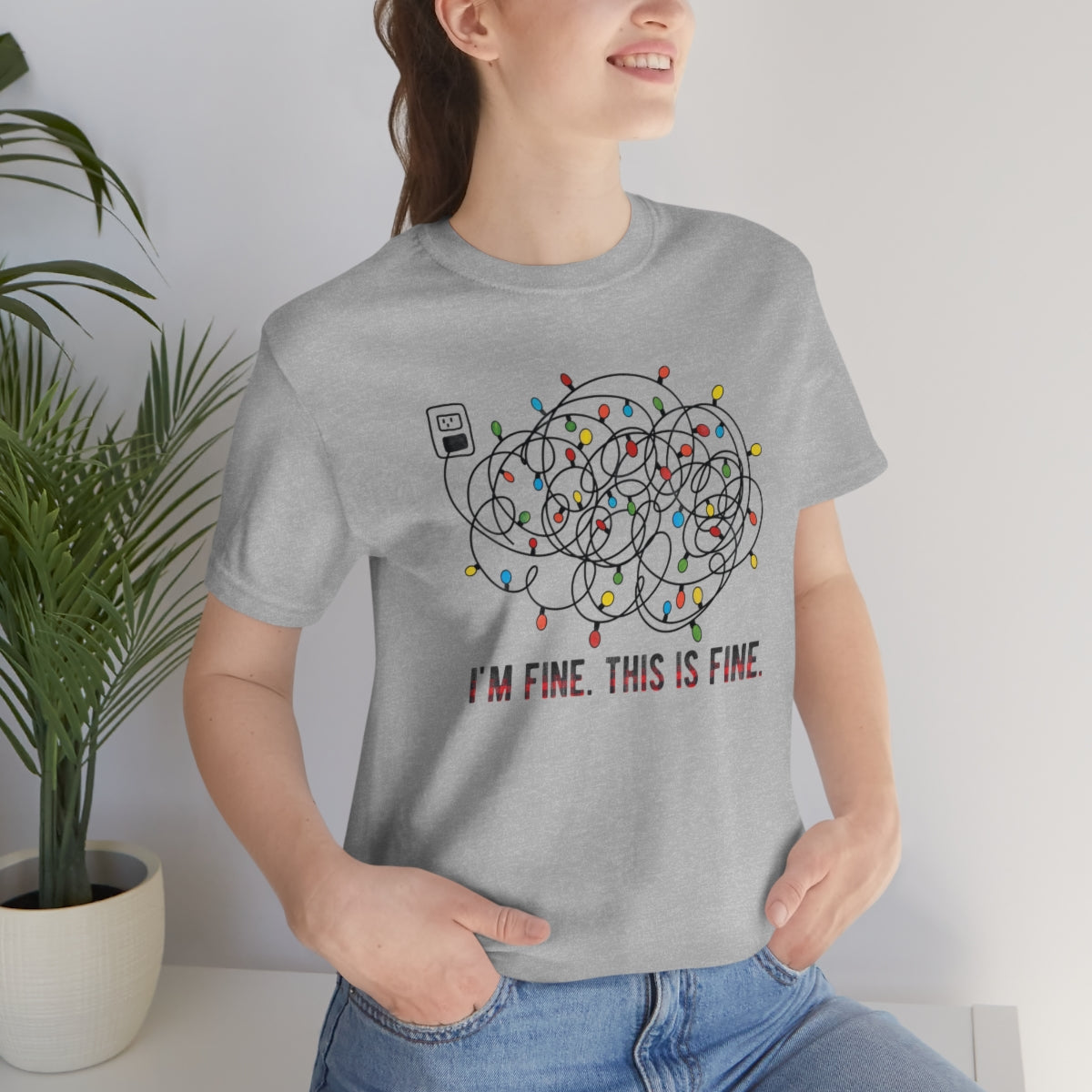 I'm Fine, This is Fine Christmas Lights ChristmasTshirt