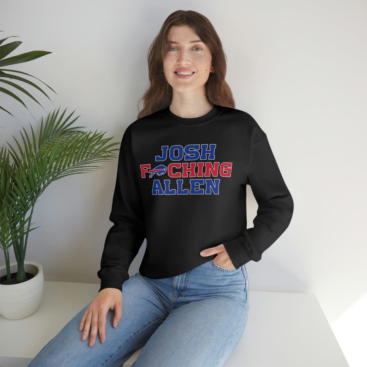 Josh Freaking Allen Bills Mafia #17 Buffalo Bills Football Crewneck Sweatshirt