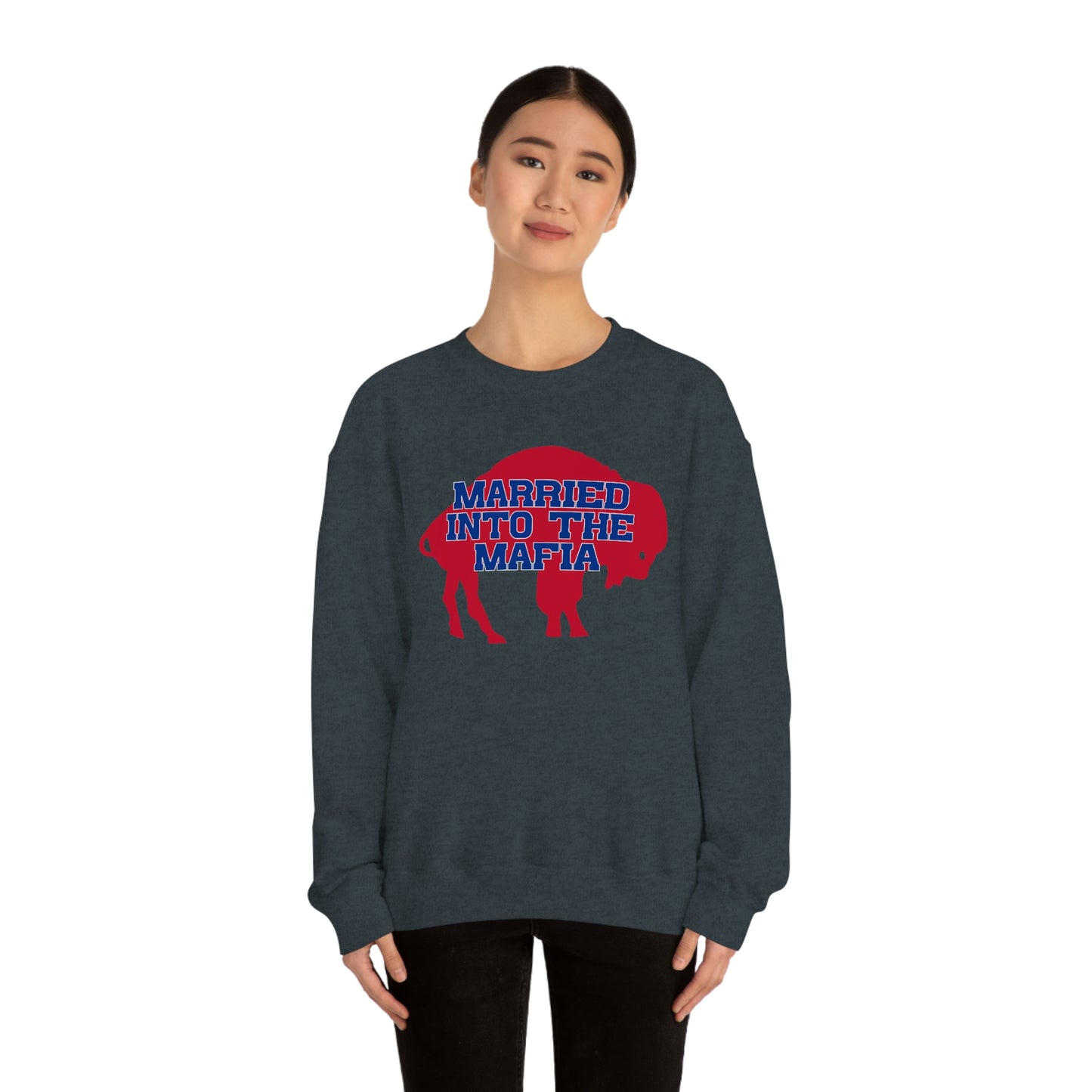 Married Into the Mafia Buffalo Bills Football Bills Mafia Crewneck Sweatshirt