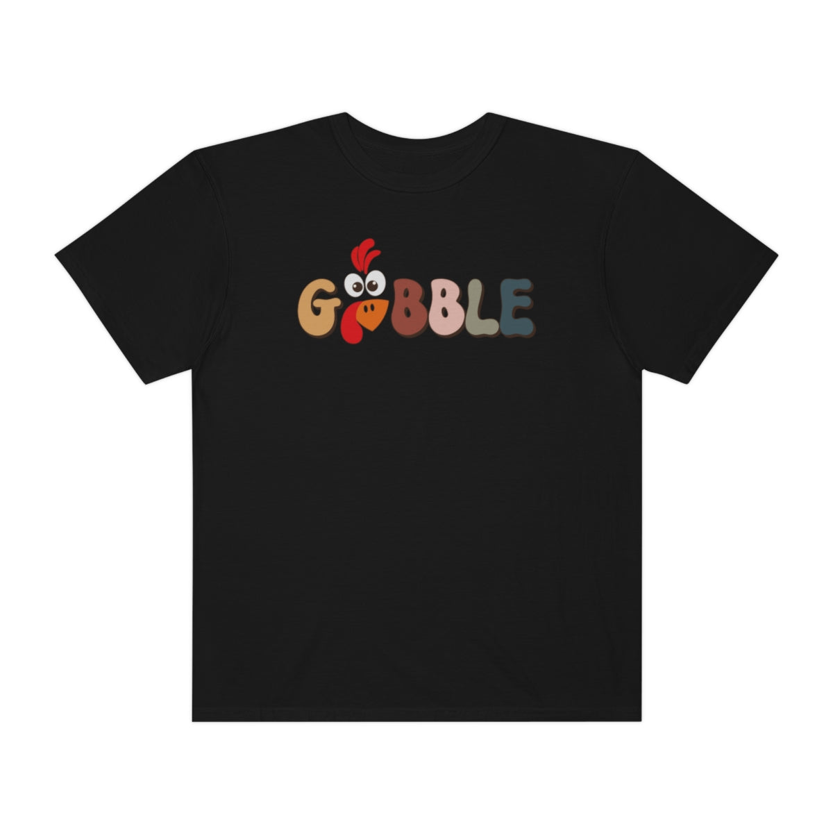 Gobble Turkey Face Retro Thanksgiving TShirt