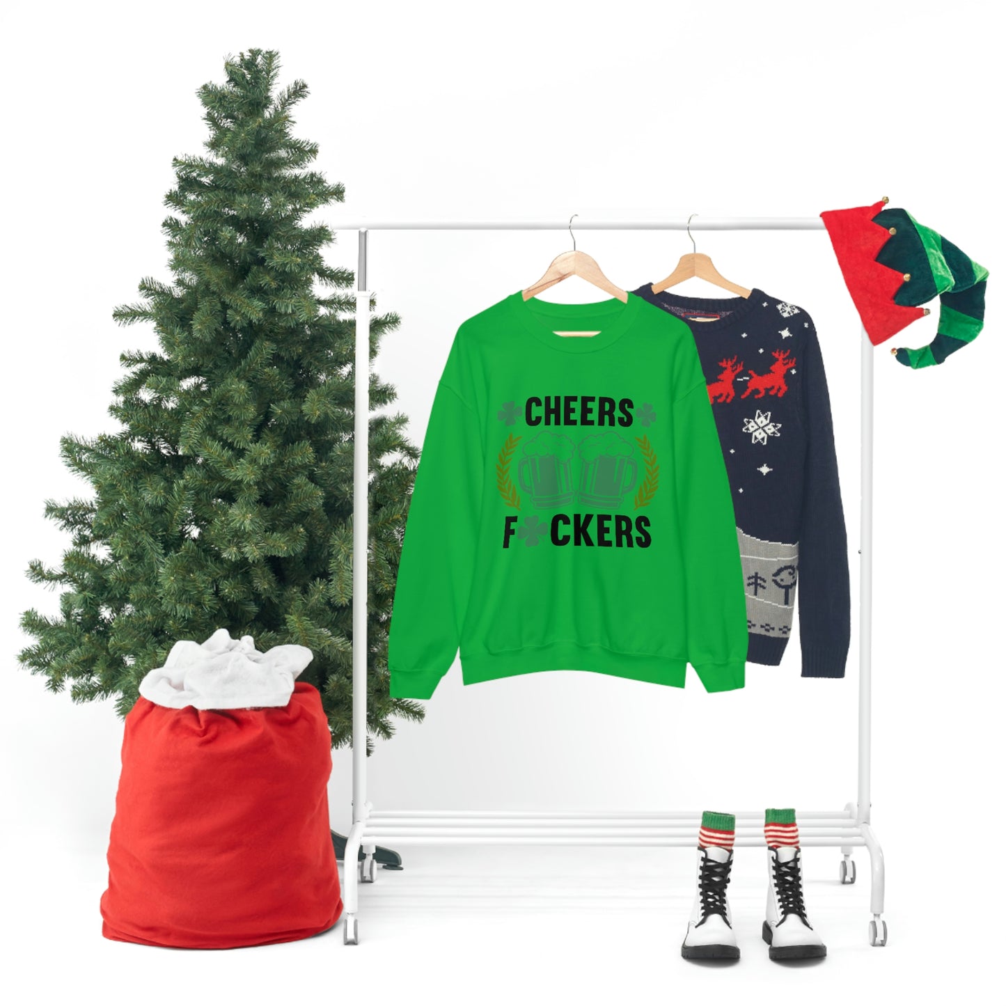 Cheers Fuckers Funny St. Patrick's Day Crewneck Sweatshirt