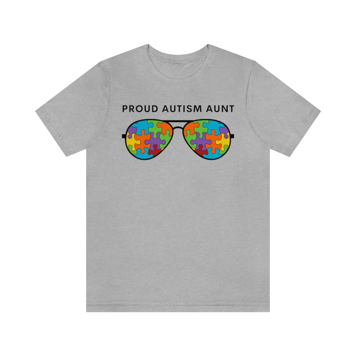 Proud Autism Aunt Sunglasses Tshirt