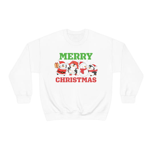 Merry Christmas Cute Penguins Xmas Holiday Sweatshirt