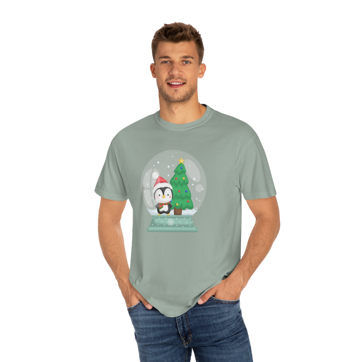 Cute Penguin Snowglobe Christmas Tshirt