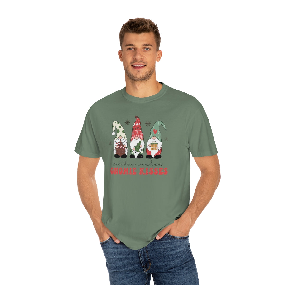 Holiday Wishes & Gnomie Kisses Christmas Tshirt