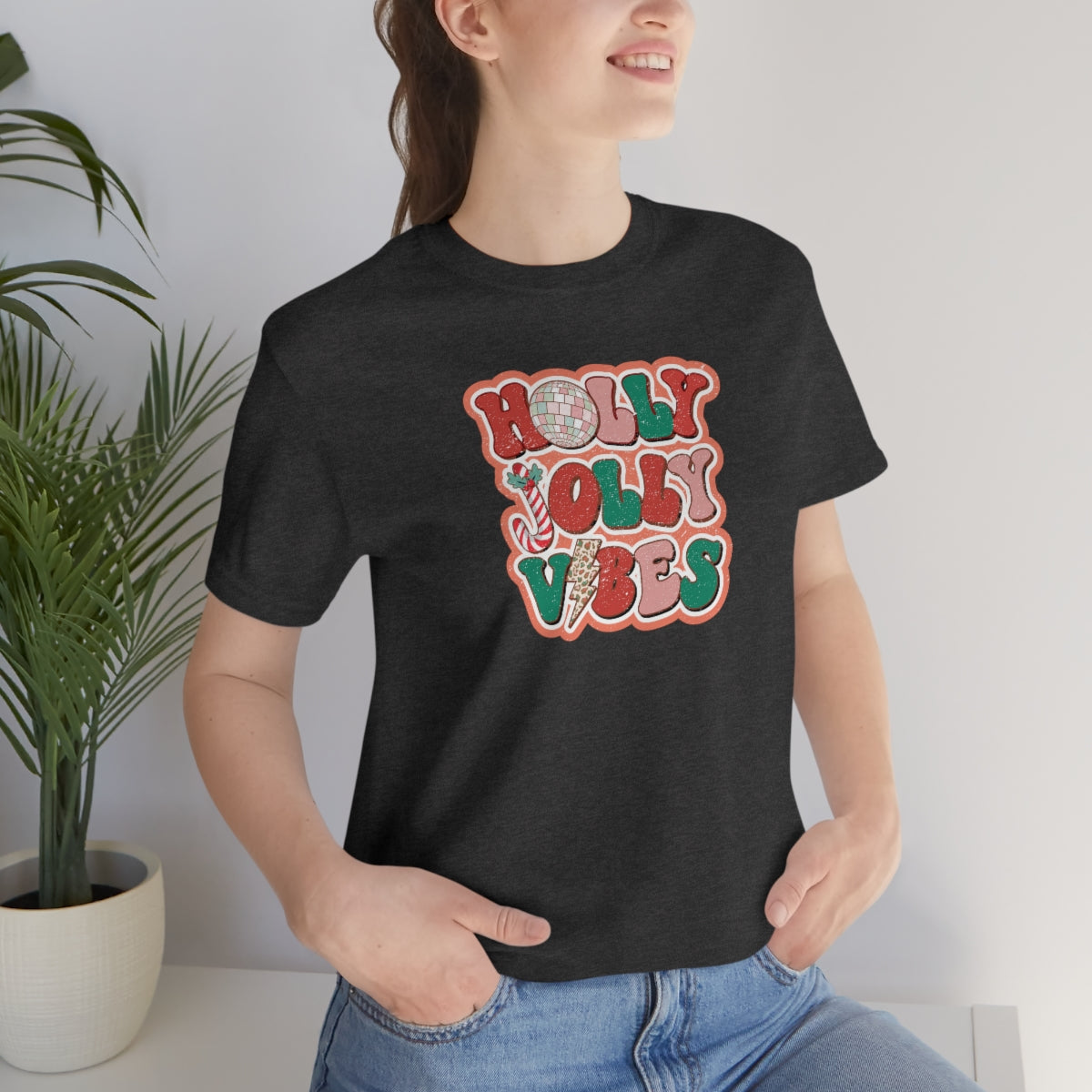 Retro Holly Jolly Vibes Christmas TShirt