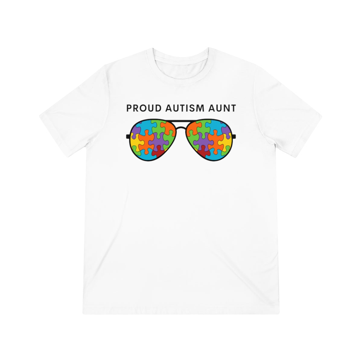 Proud Autism Aunt Sunglasses Tshirt