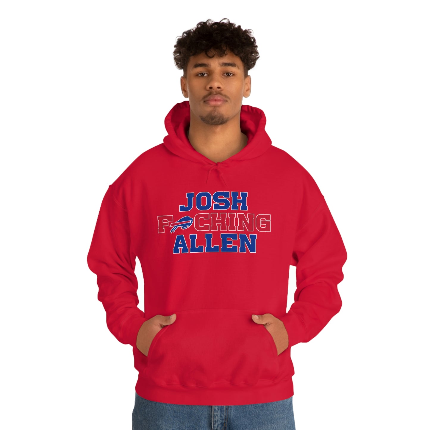 Josh Freaking Allen Bills Mafia #17 Buffalo Bills Football Hooded Sweatshirt