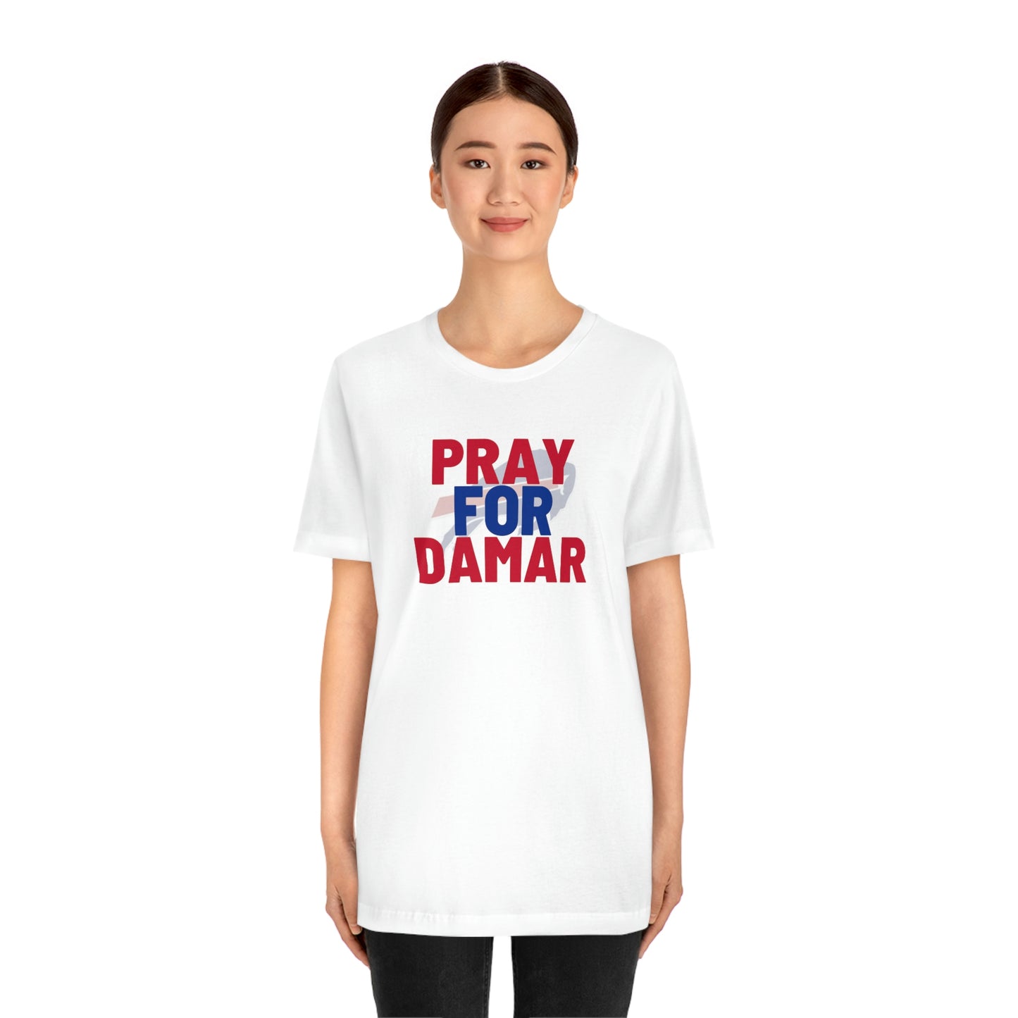 Pray for Damar Buffalo Bills Logo #3 Damar Hamlin Supporter Unisex Jersey Short Sleeve Tee