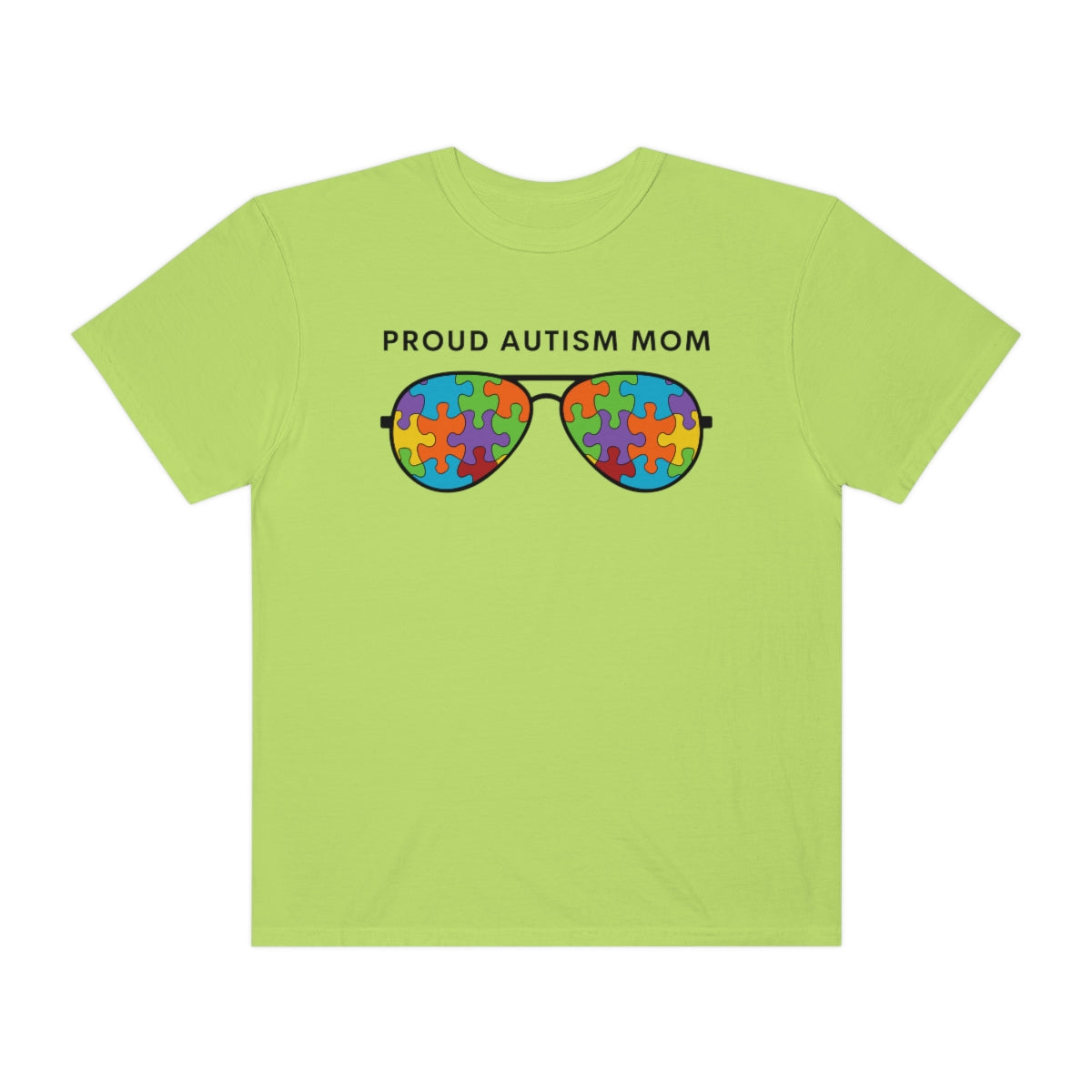 Proud Autism Mom Sunglasses Puzzle Pieces Autism Awareness Tshirt