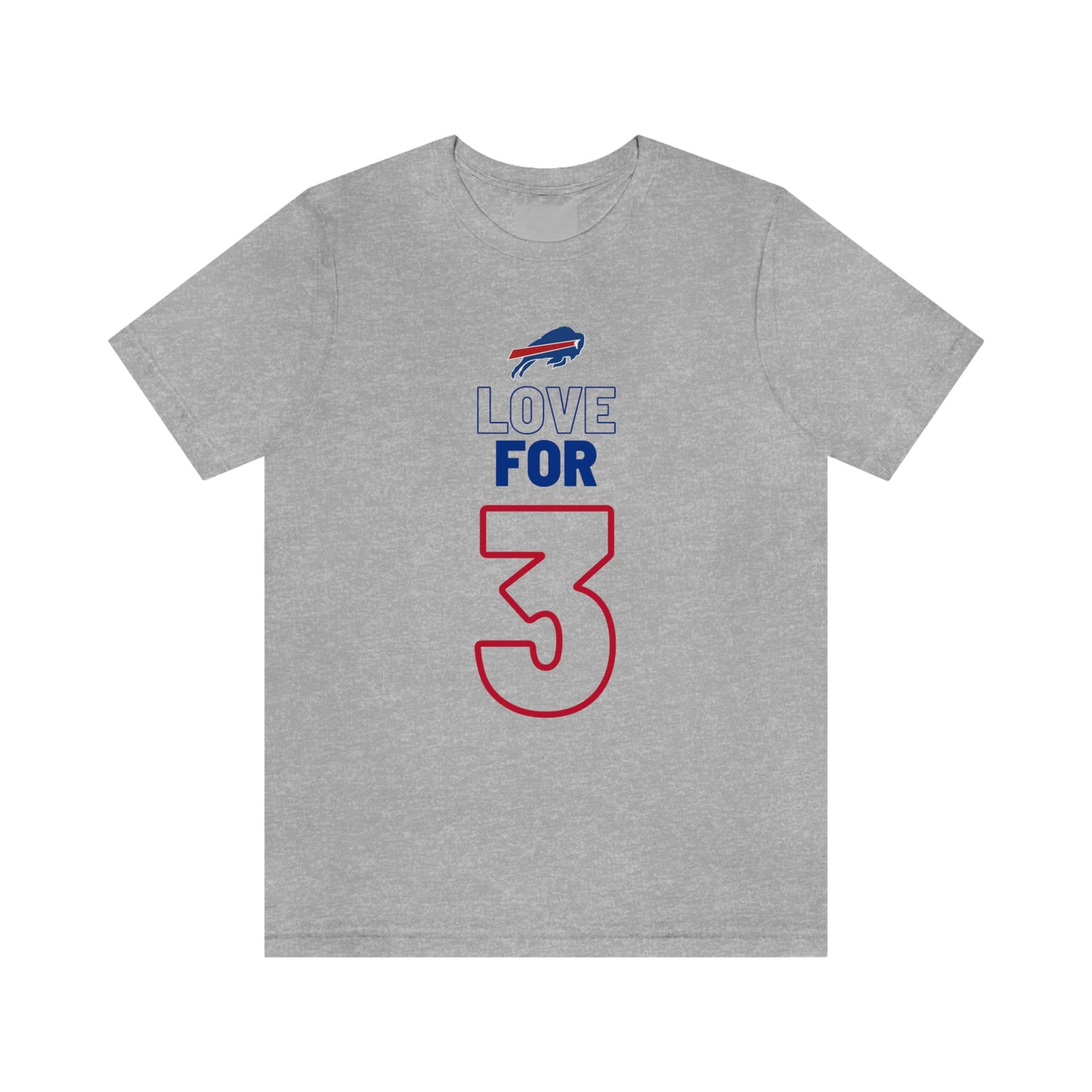 Love for #3 Damar Hamlin Supporter Unisex Jersey Short Sleeve Tee