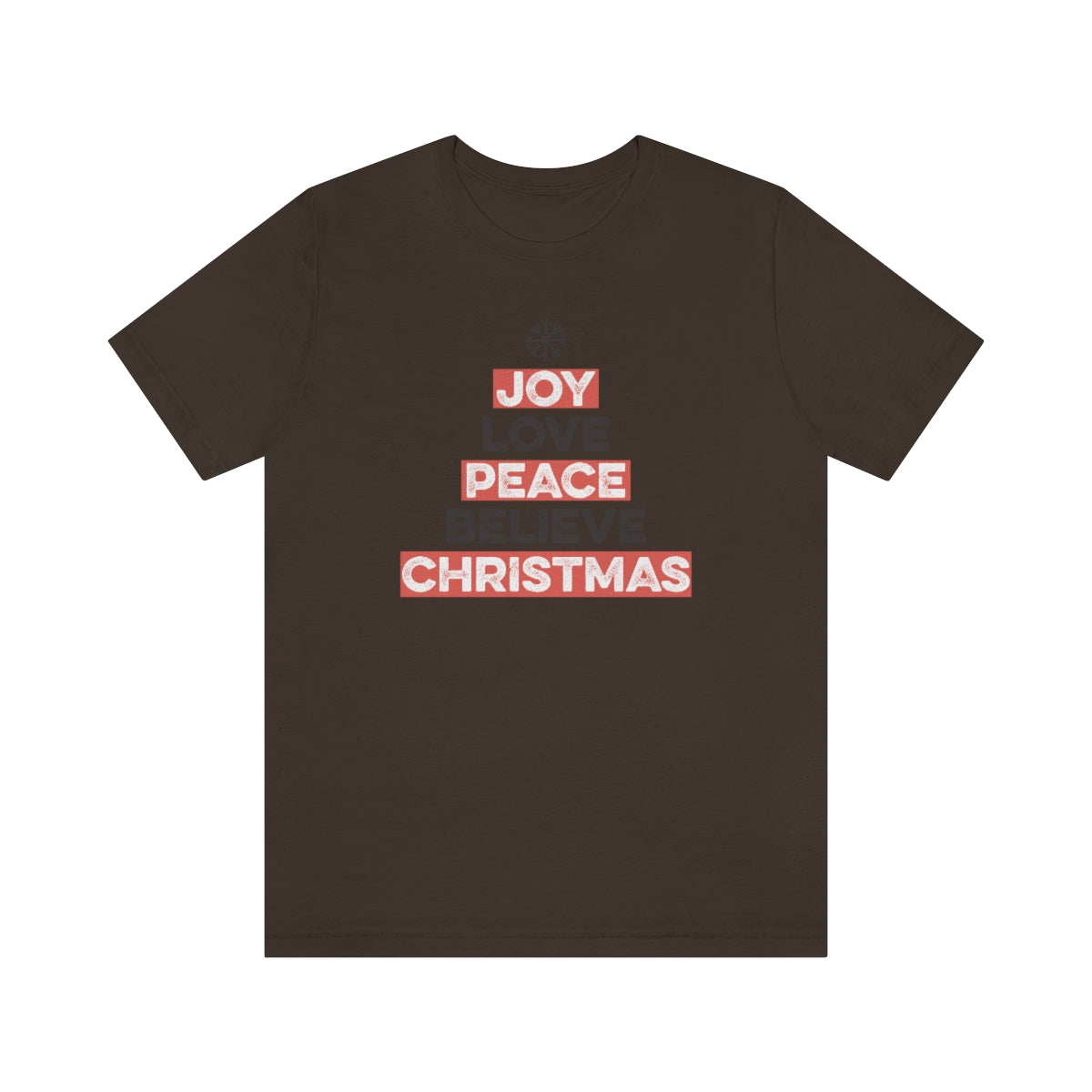 Joy Peace Believe Christmas Xmas Holiday Tshirt