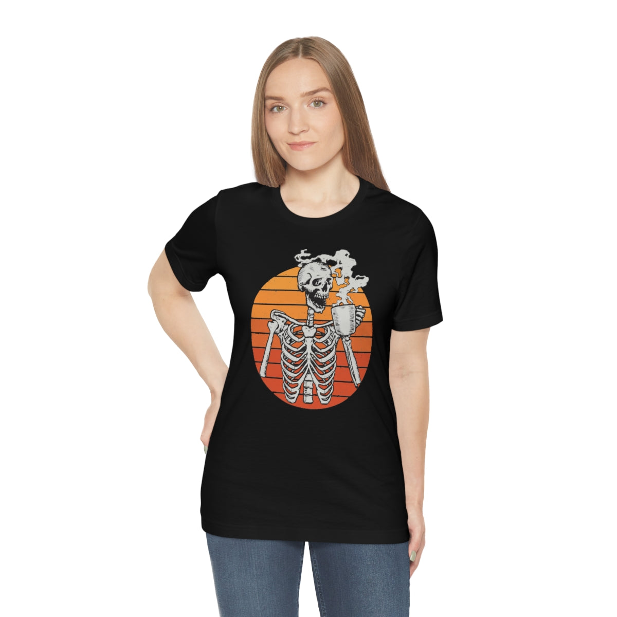 Dead Inside but Caffeinated Skeleton Halloween TShirt