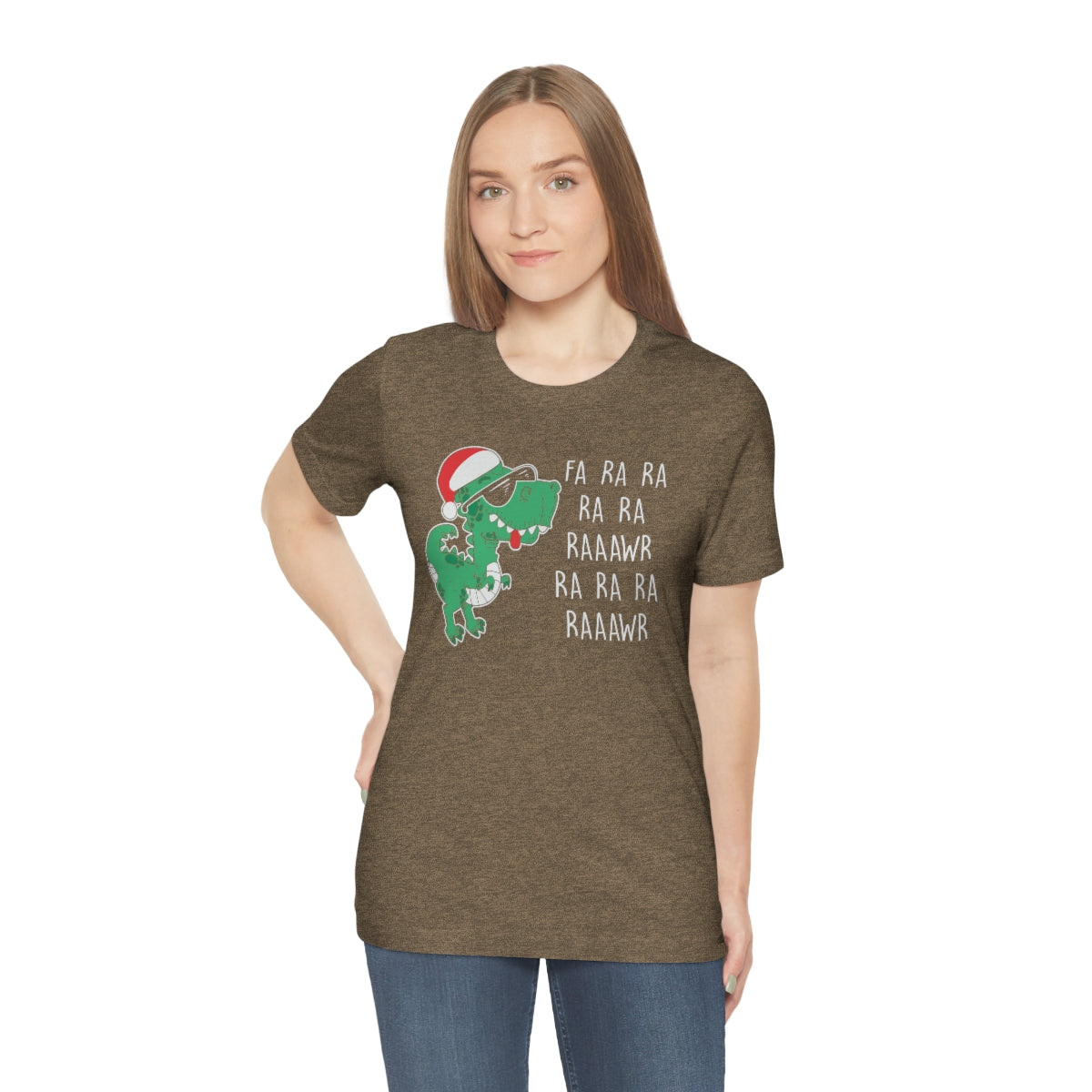 Fa Ra Ra Ra Ra Rawr Cute Dino Christmas Funny Tshirt