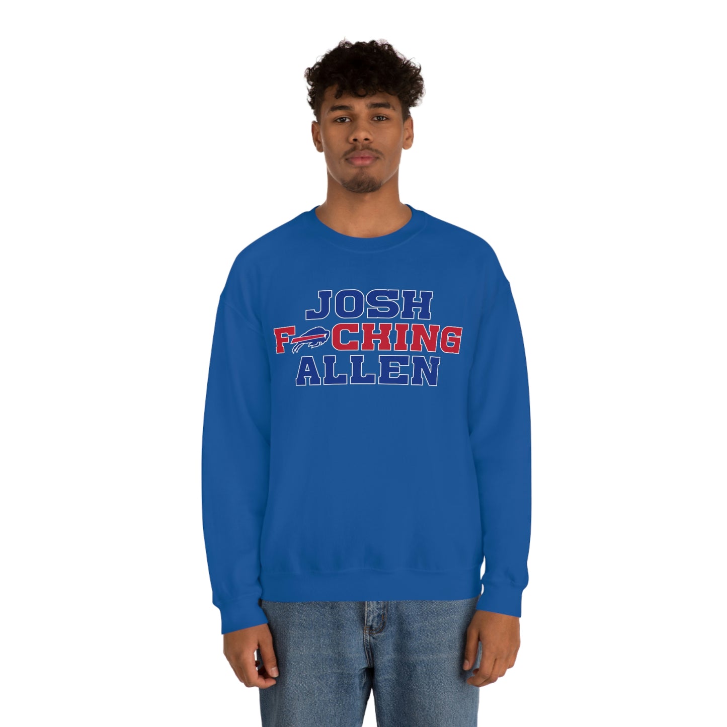 Josh Freaking Allen Bills Mafia #17 Buffalo Bills Football Crewneck Sweatshirt