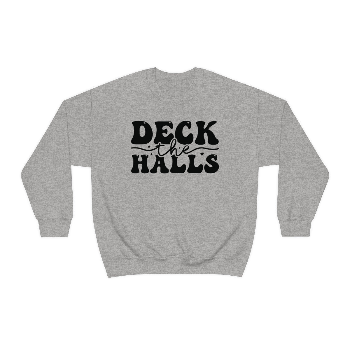 Deck the Halls Retro Lettering Christmas Sweatshirt