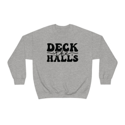 Deck the Halls Retro Lettering Christmas Sweatshirt