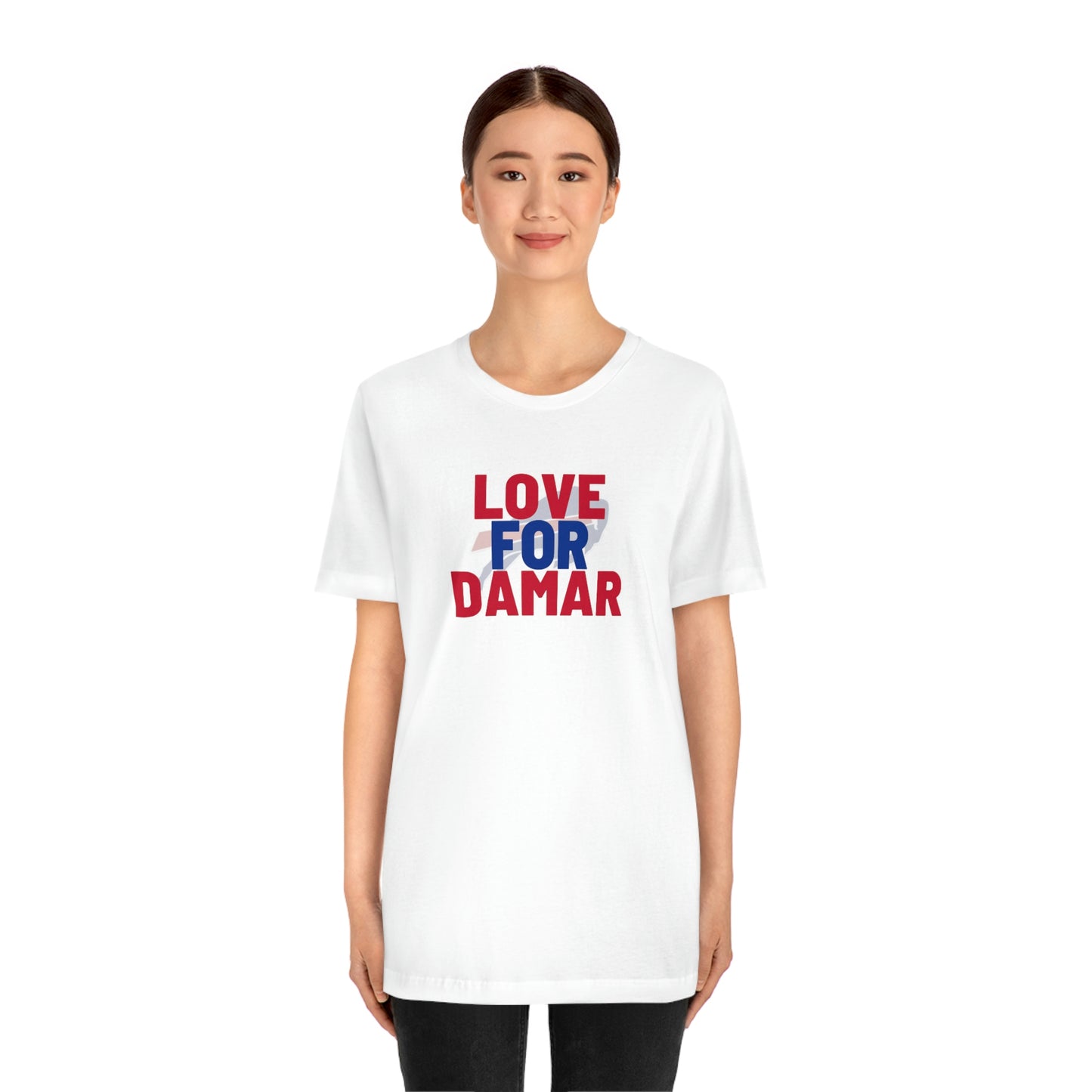 Love for Damar Buffalo Bills Logo #3 Damar Hamlin Supporter Unisex Jersey Short Sleeve Tee