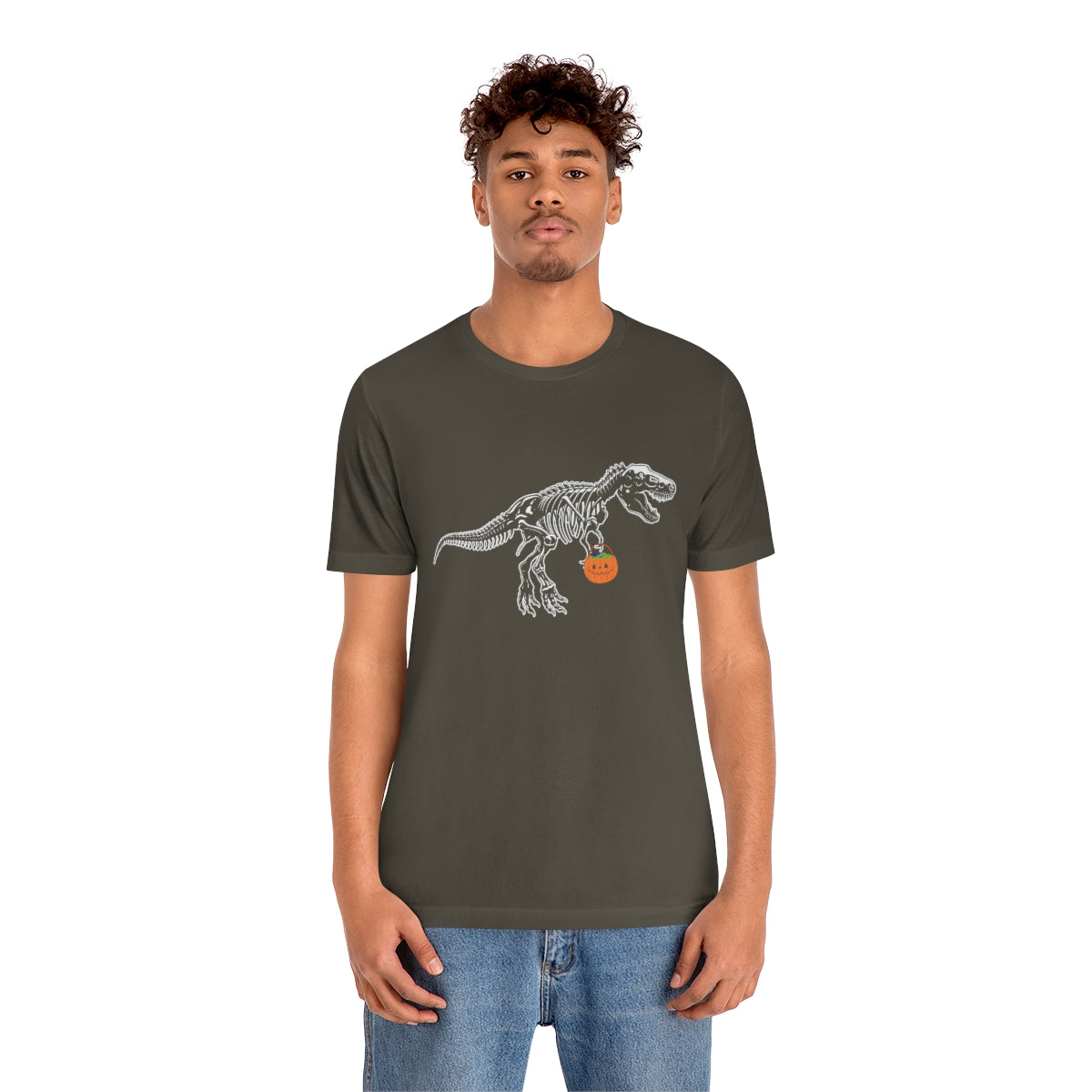 T-Rex and Pumpkin Halloween Trick or Treat T-Shirt