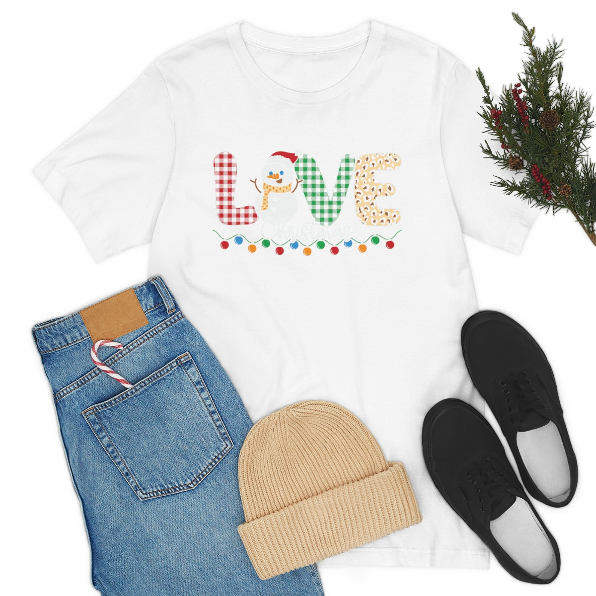 Cute Love Christmas Snowman Tshirt