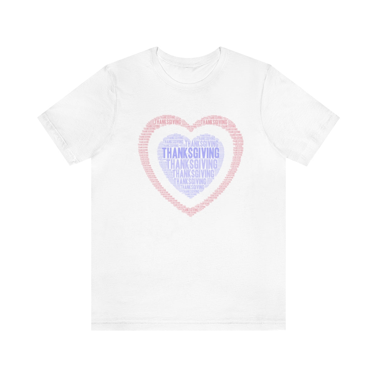 Cute Heart Thanksgiving Tshirt Design | Thanksgiving TShirt | Thanksgiving T-Shirt | Thanksgiving Teeshirt Design on Unisex Jersey Short Sleeve Tee