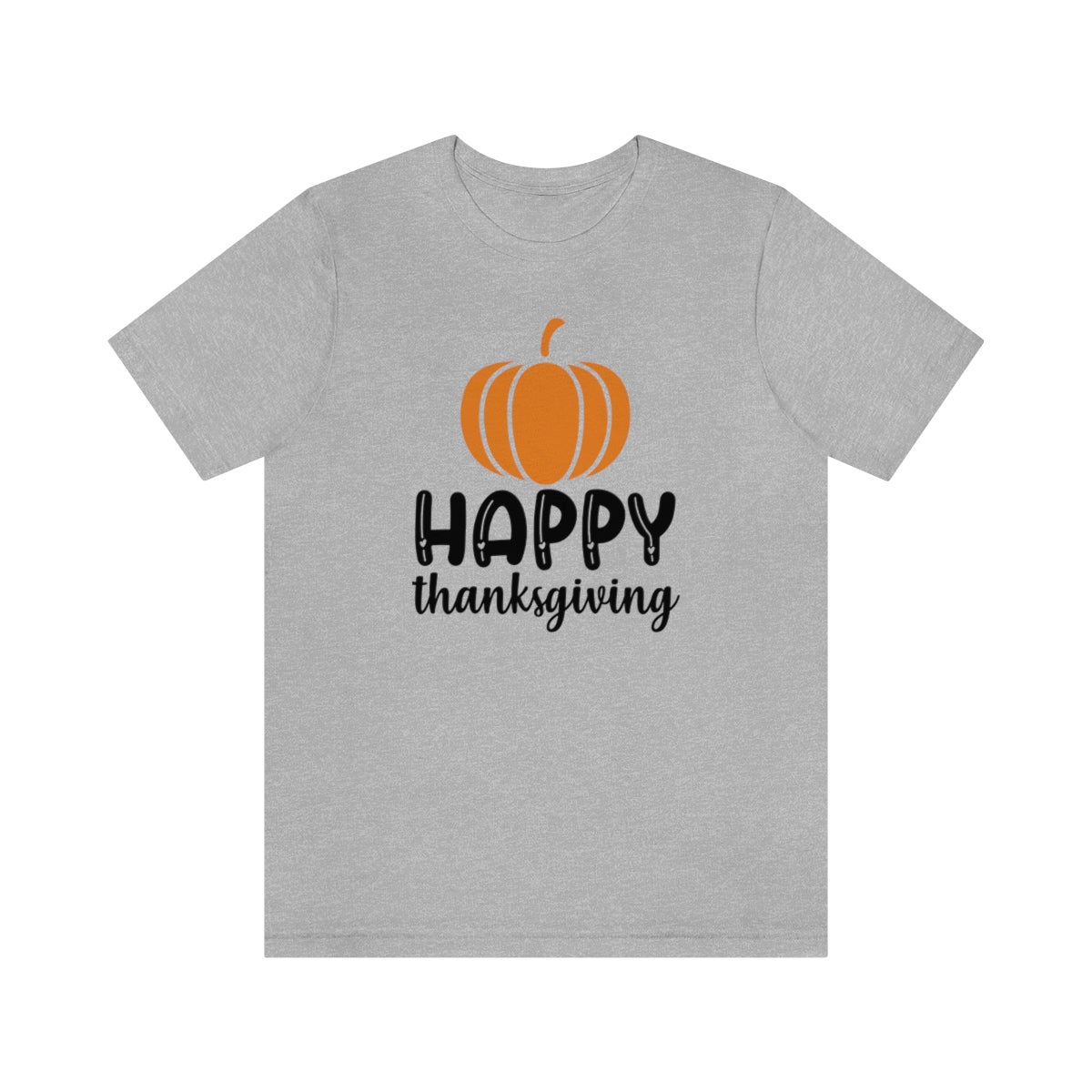 Happy Thanksgiving Pumpkin Tshirt Design | Thanksgiving TShirt | Thanksgiving T-Shirt | Thanksgiving Teeshirt Design on Unisex Jersey Short Sleeve Tee