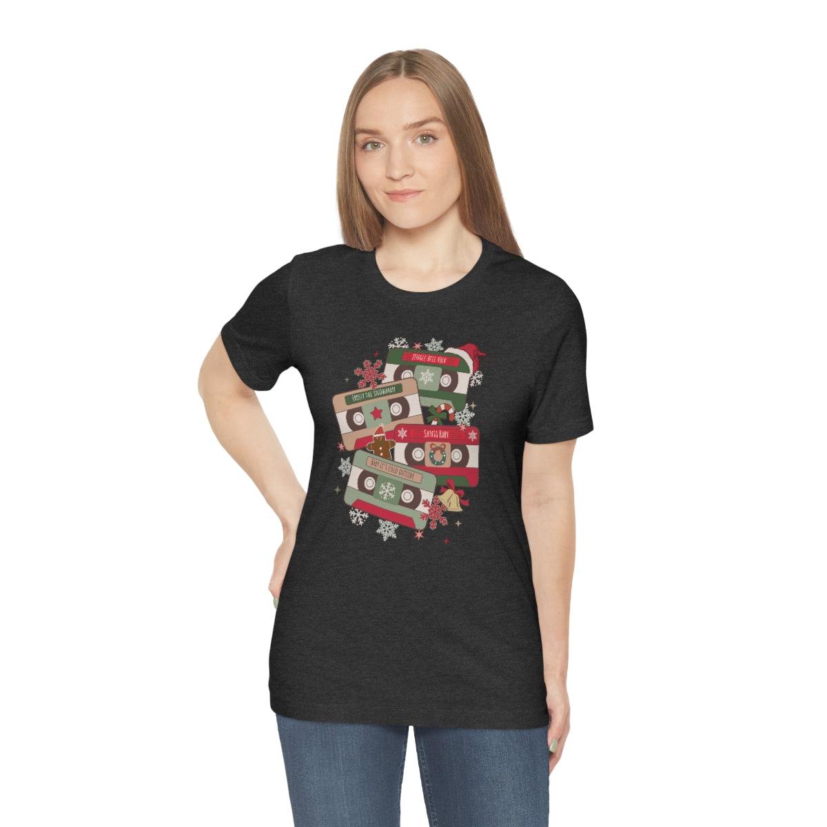 Retro Christmas Music Cassette Tape Christmas Tshirt