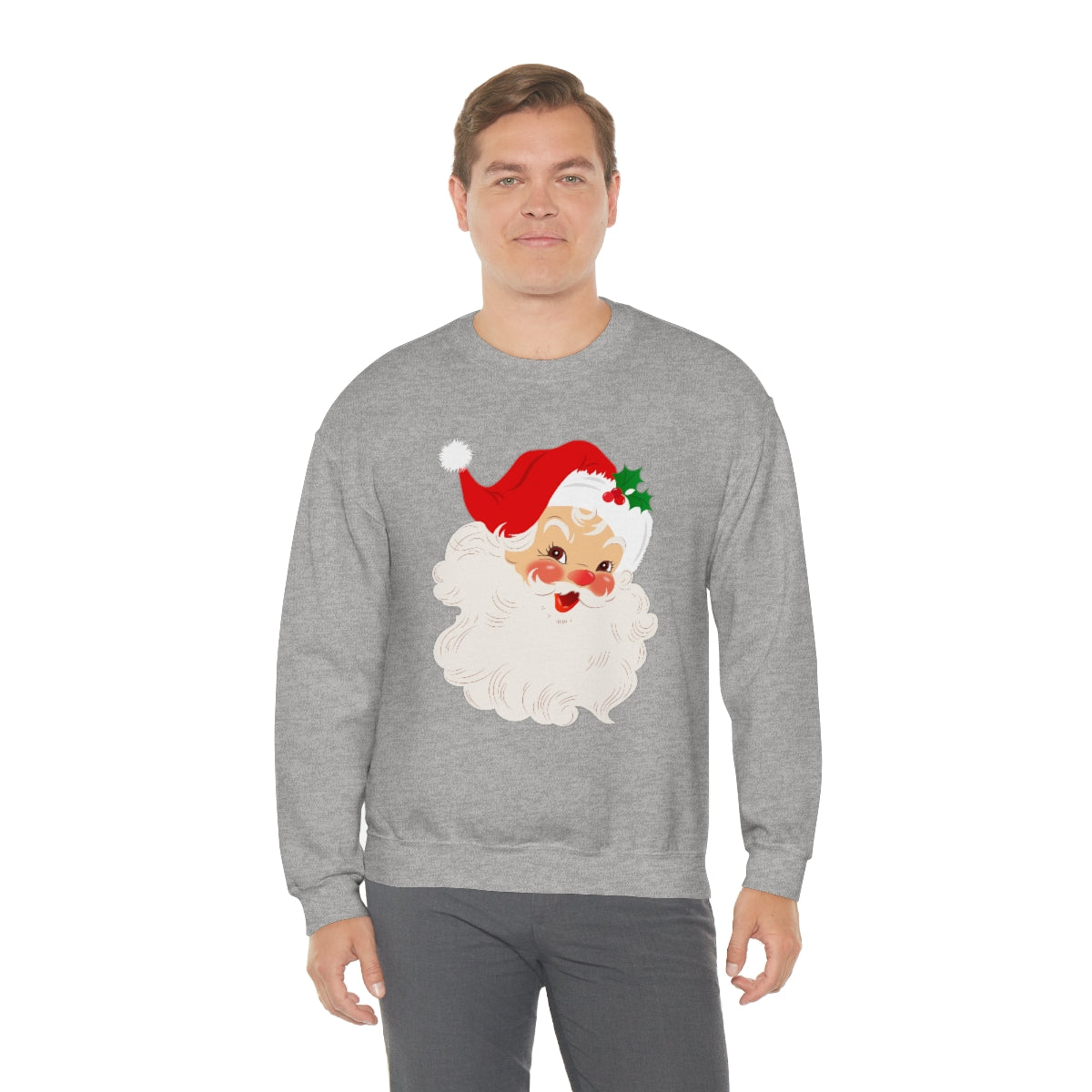 Cute Retro Vintage Classic Santa Kris Kringle Christmas Sweatshirt