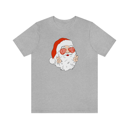 Groovy Peace Sign Cool Santa Christmas Tshirt