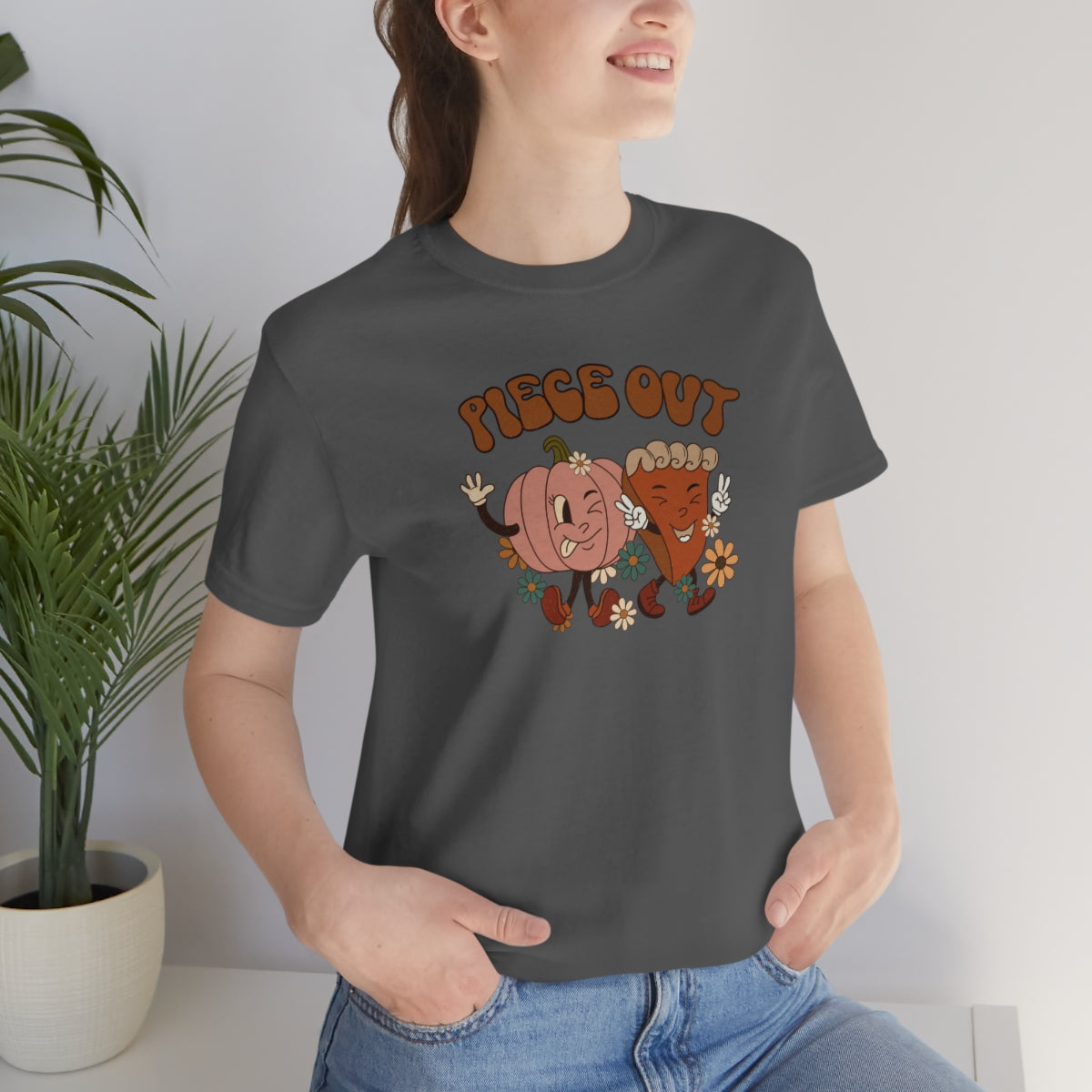 Piece Out Pie Inspired Thanksgiving Teeshirt on Unisex Jersey Short Sleeve Tee