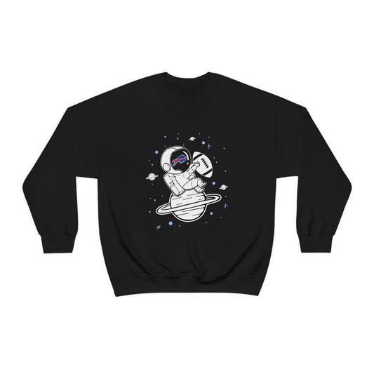 Cool Buffalo Bills Spaceman Astronaut Crewneck Sweatshirt