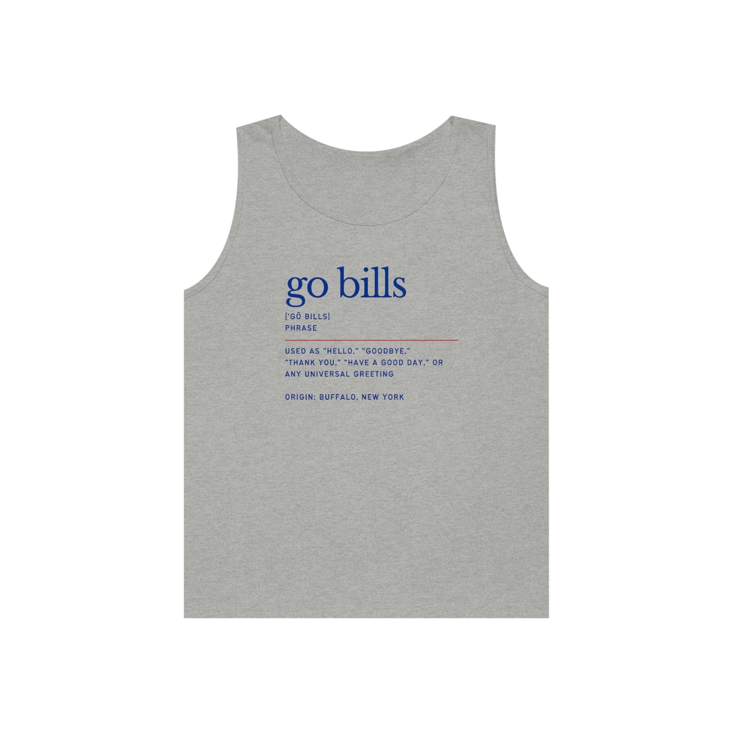 Go Bills Definition Phonetic Spelling Men's Tank Top