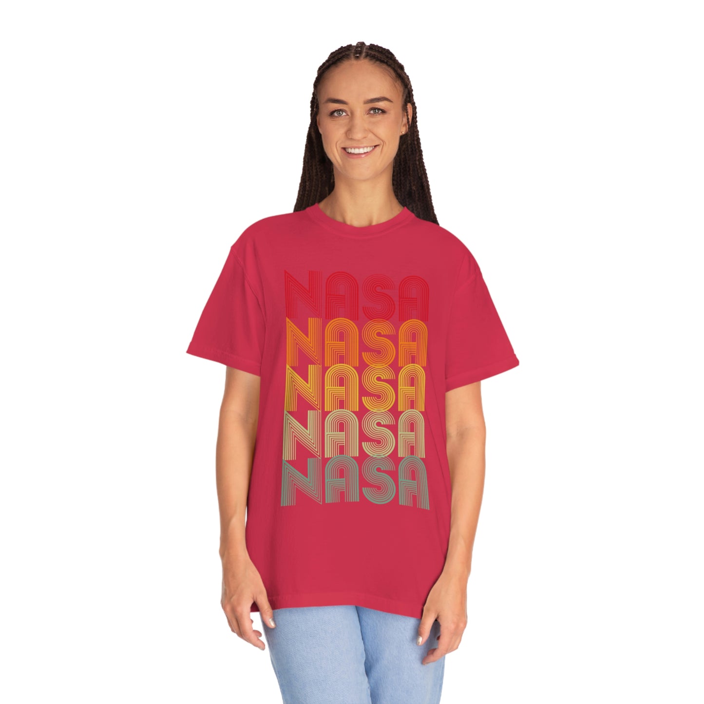 NASA Retro Rainbow Font T-shirt