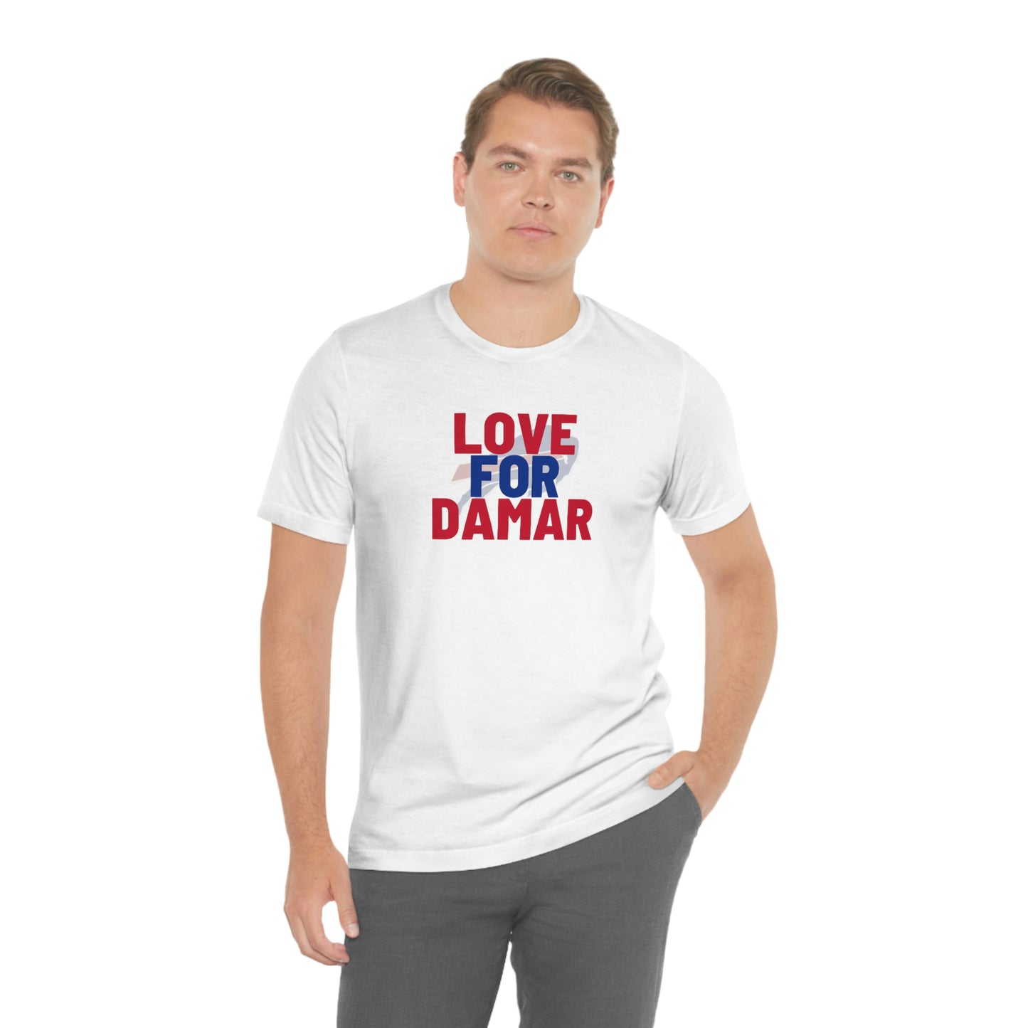 Love for Damar Buffalo Bills Logo #3 Damar Hamlin Supporter Unisex Jersey Short Sleeve Tee