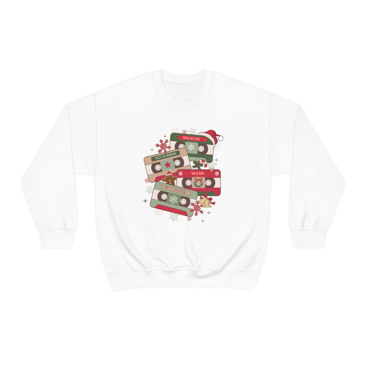 Retro Cassette Christmas Music Sweatshirt