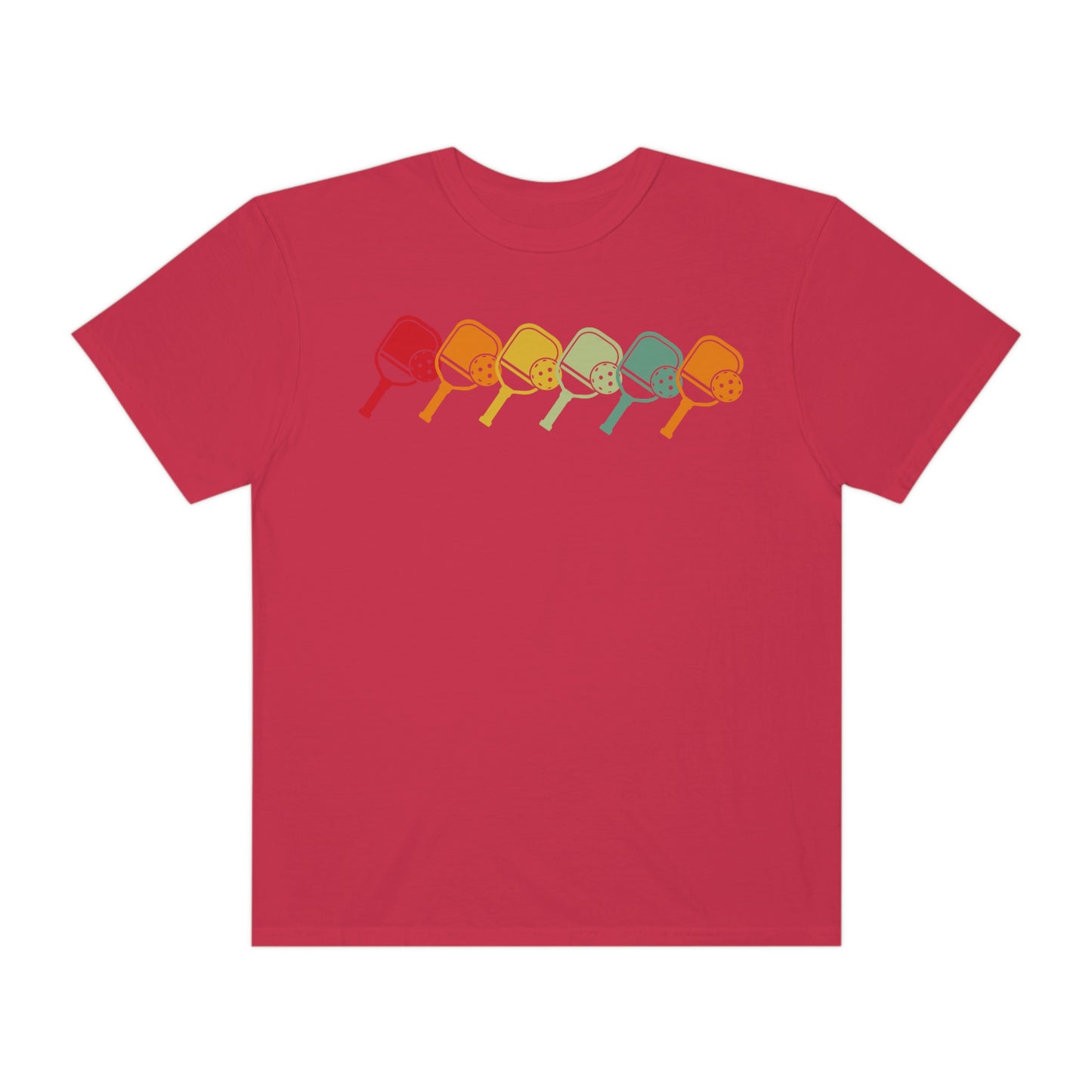 Rainbow Retro Pickleball Tshirt