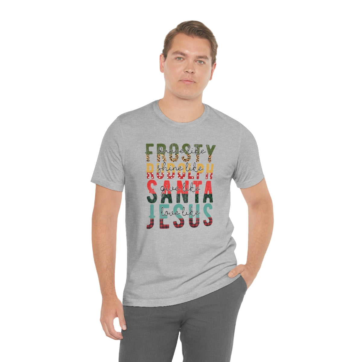 Frosty Rudolph Santa Jesus Christmas Tshirt