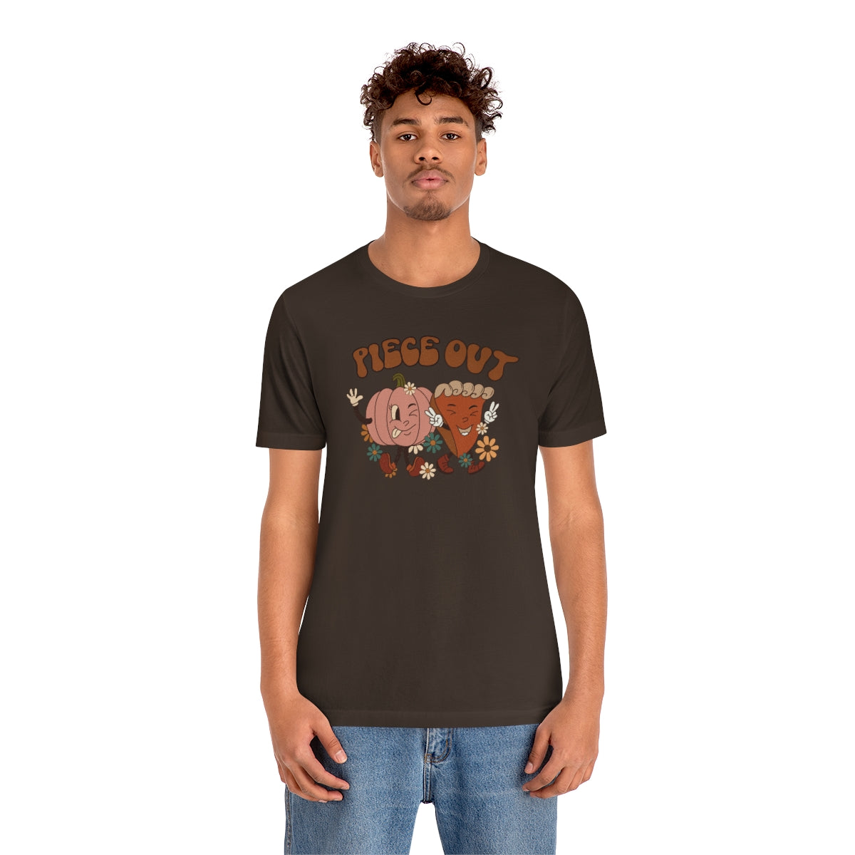 Piece Out Pie Inspired Thanksgiving Teeshirt on Unisex Jersey Short Sleeve Tee