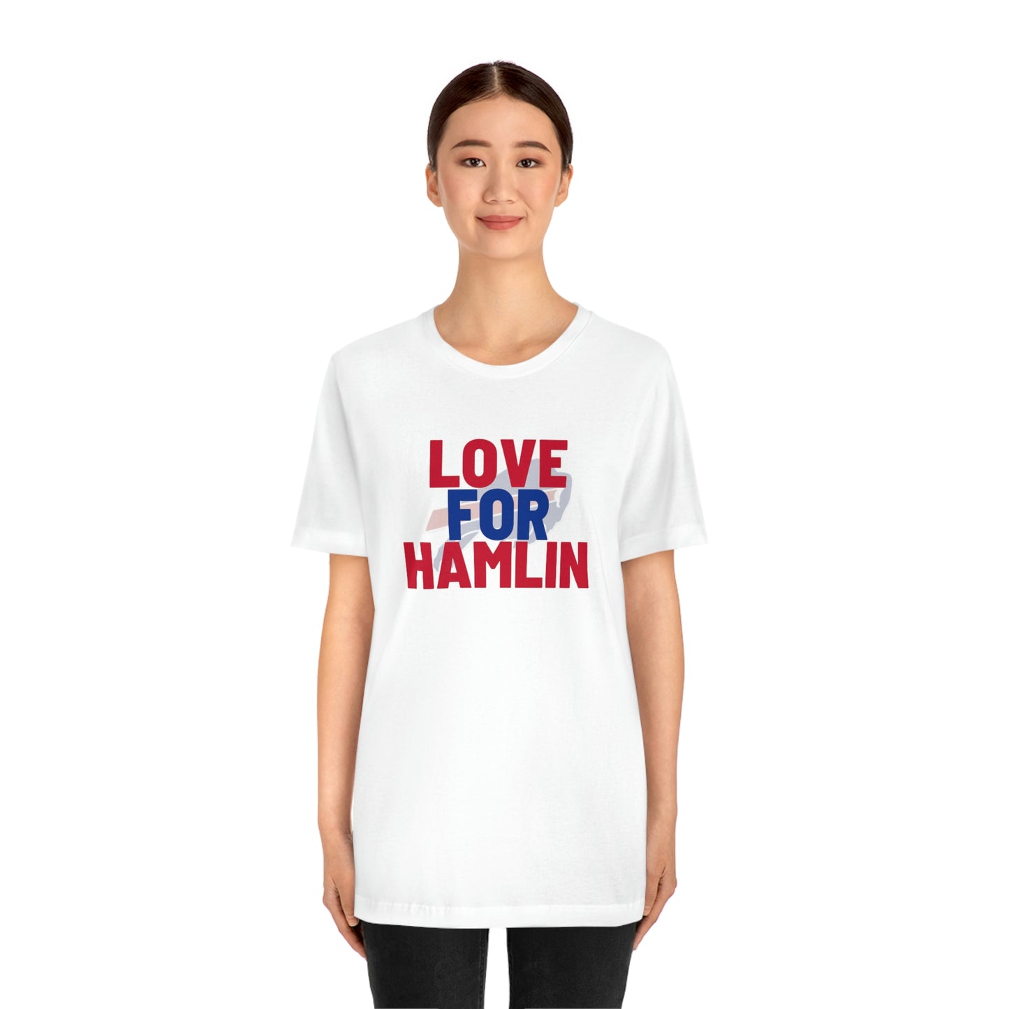 Love for Hamlin Buffalo Bills Logo #3 Unisex Jersey Short Sleeve Tee